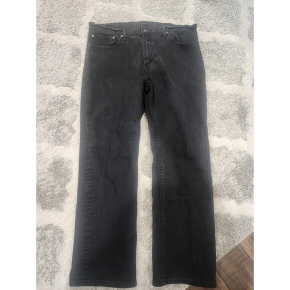 Levi's 559 Men Jeans 38X32 Black Denim Relaxed Straight - Picture 1 of 9